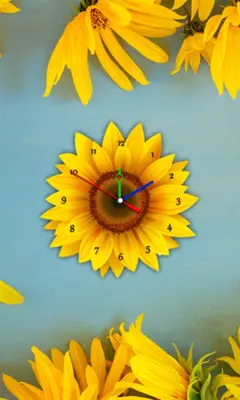 Sun Flower Clock Live Wallpaper android App screenshot 0