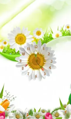 Sun Flower Clock Live Wallpaper android App screenshot 1