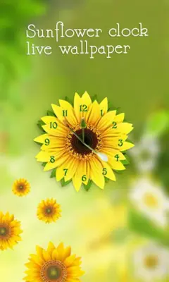 Sun Flower Clock Live Wallpaper android App screenshot 3